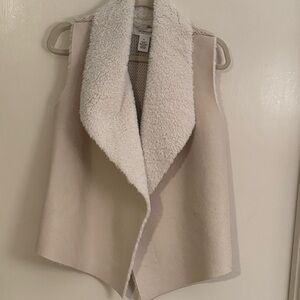 Workshop Republic Clothing Cream Shearling Vest